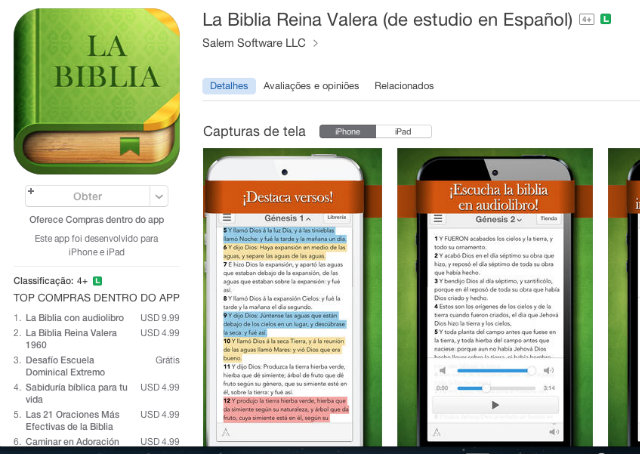 Ateu ganha US$ 100 mil por ano vendendo app da Bíblia