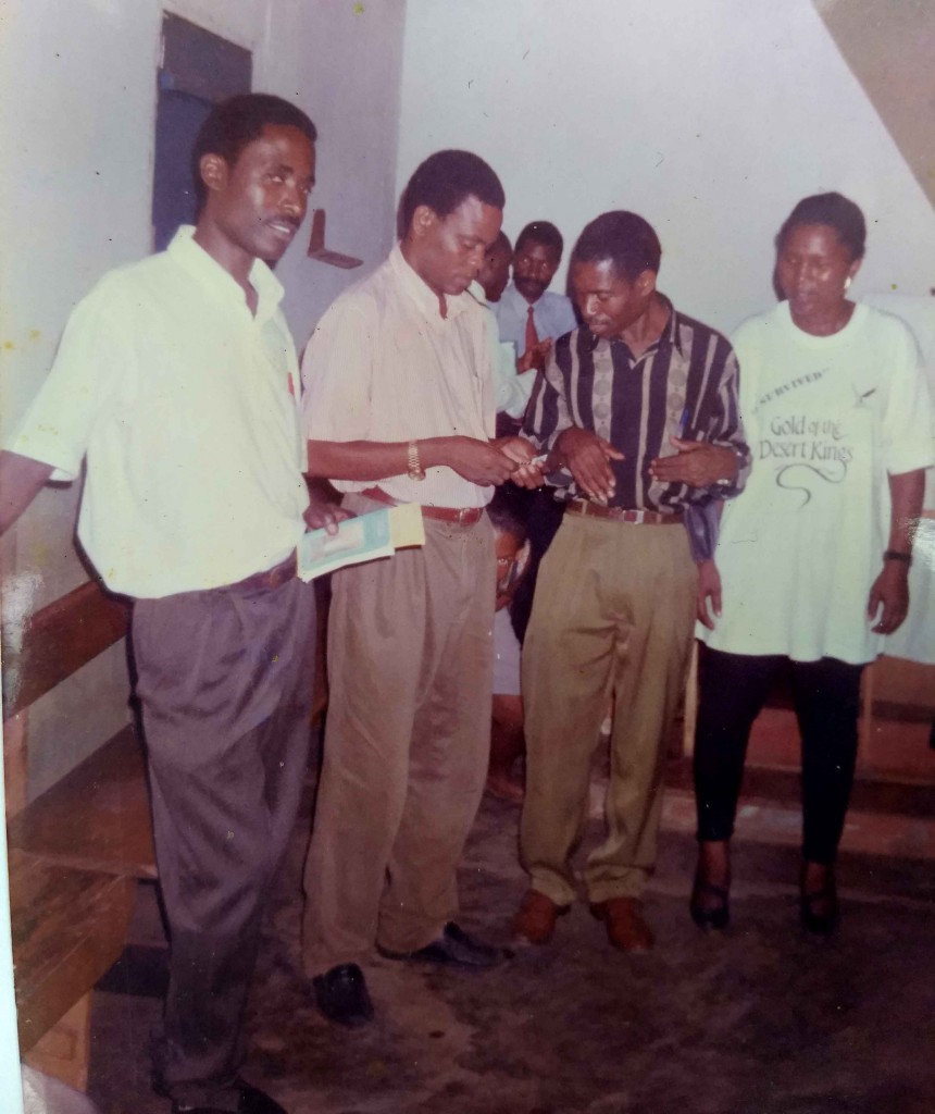 Eduardo João Antunes (antigo maestro e coordenador do grupo), João Manuel da Graça, Francisco Manuel Kiteki e Teresa Zongo