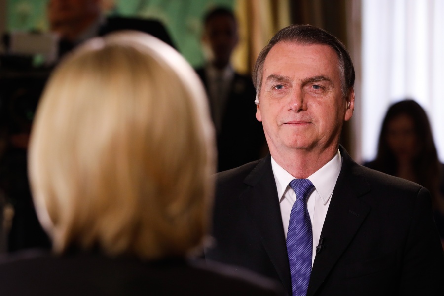 Jair Bolsonaro em entrevista à Fox News. (Foto: Alan Santos/PR)
